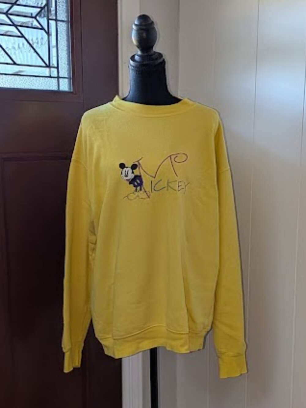 Vintage Yellow Mickey Crewneck Sweatshirt Size Large